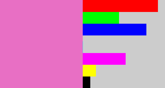 Hex color #e86fc4 - bubblegum