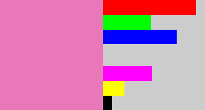 Hex color #e878b8 - pink