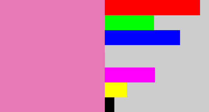Hex color #e879b8 - pink