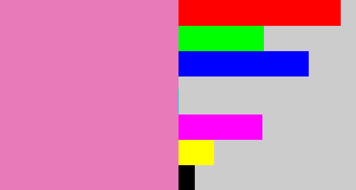 Hex color #e87ab9 - pink