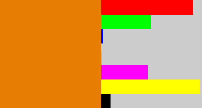 Hex color #e87d04 - pumpkin