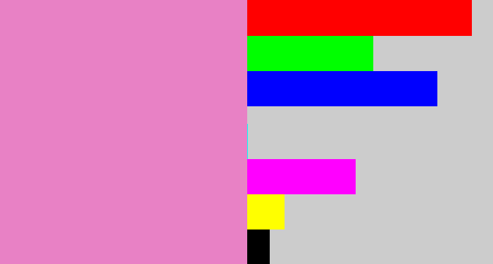 Hex color #e881c5 - lavender pink