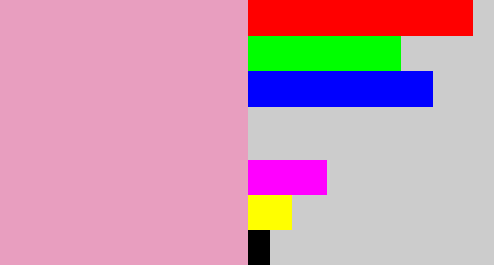 Hex color #e89ebf - faded pink