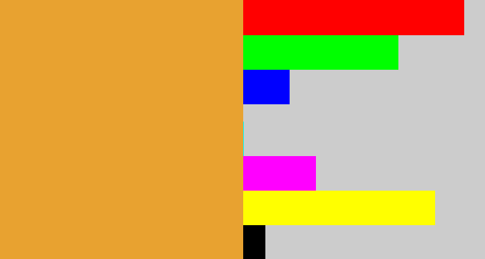 Hex color #e8a230 - macaroni and cheese