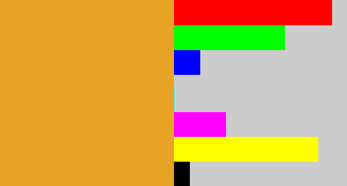 Hex color #e8a327 - squash