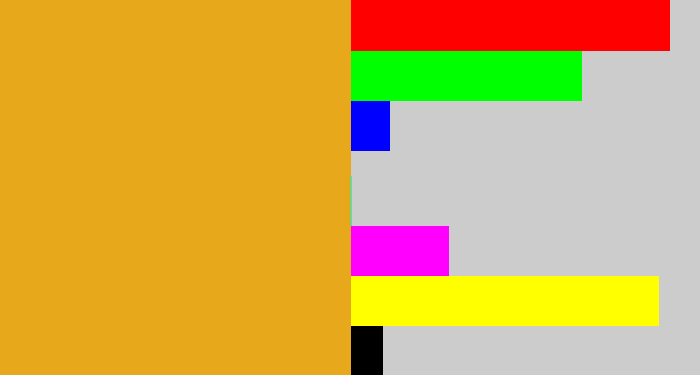 Hex color #e8a81c - squash