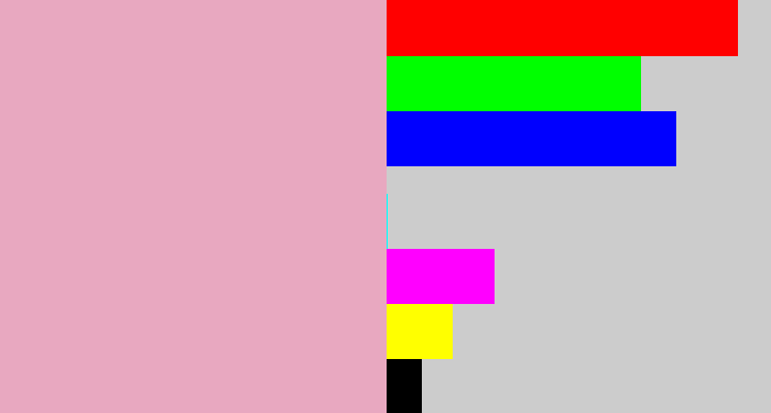 Hex color #e8a8c0 - soft pink