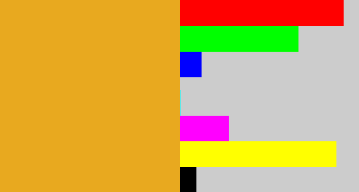Hex color #e8a91f - squash