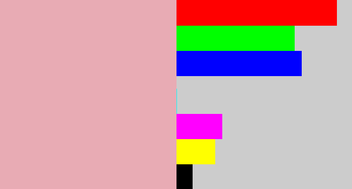 Hex color #e8abb4 - faded pink
