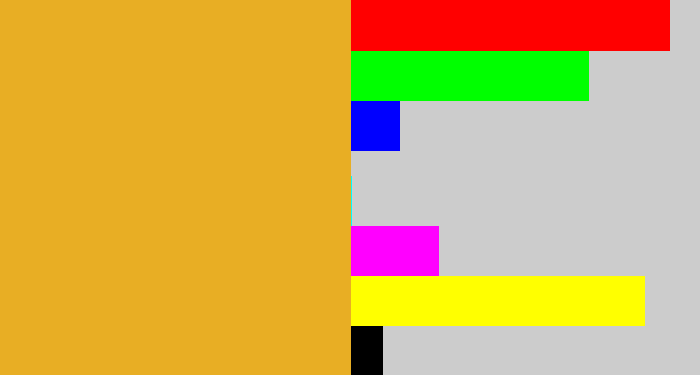 Hex color #e8ae24 - squash