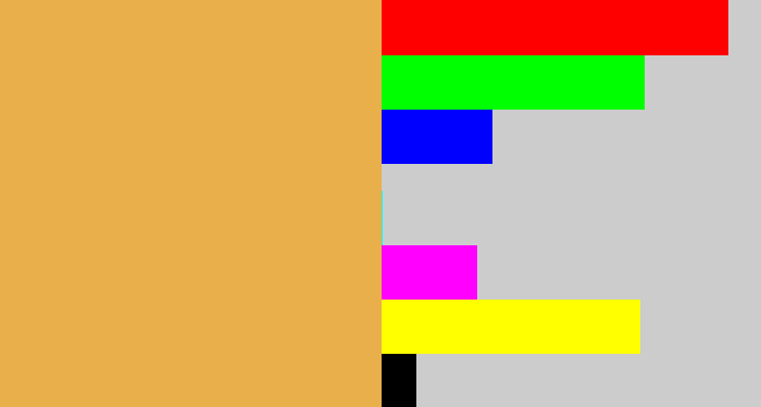 Hex color #e8af4a - butterscotch