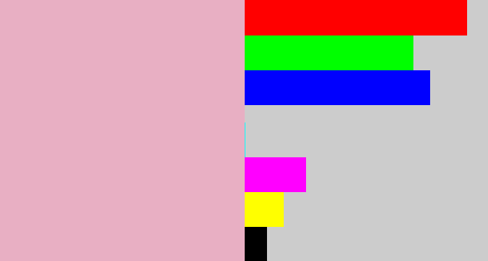 Hex color #e8afc3 - soft pink