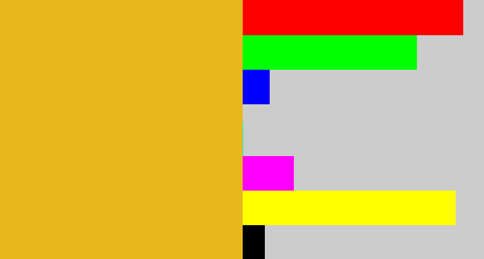 Hex color #e8b71b - squash