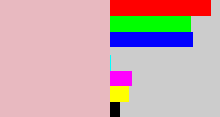 Hex color #e8b9c0 - soft pink