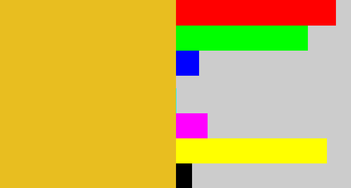 Hex color #e8be20 - squash