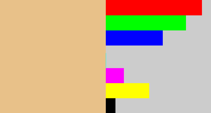 Hex color #e8c189 - sand
