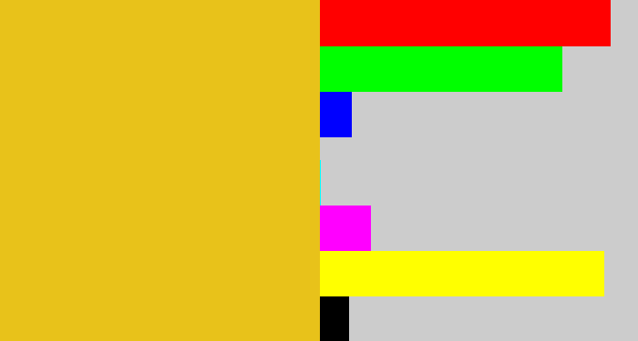 Hex color #e8c21a - piss yellow