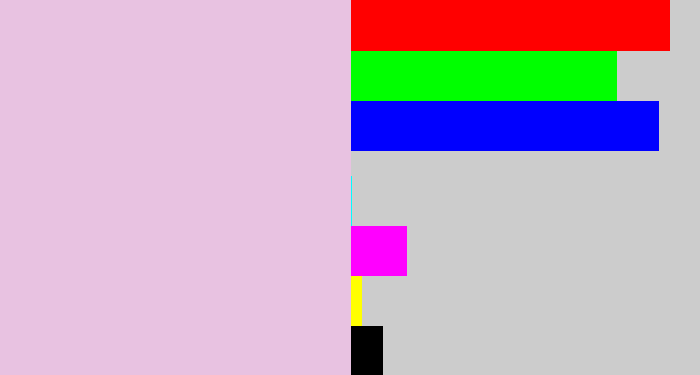 Hex color #e8c2e1 - pale pink