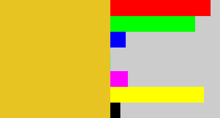 Hex color #e8c423 - piss yellow