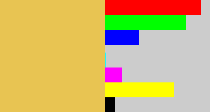 Hex color #e8c452 - maize