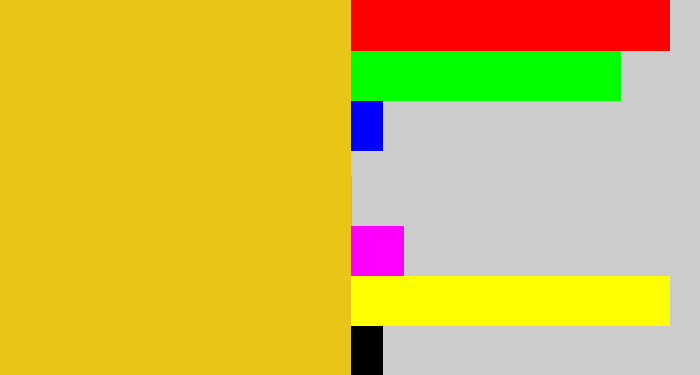 Hex color #e8c516 - piss yellow
