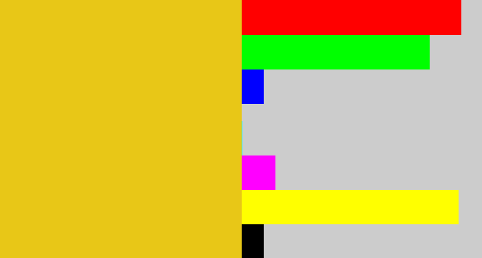 Hex color #e8c717 - piss yellow