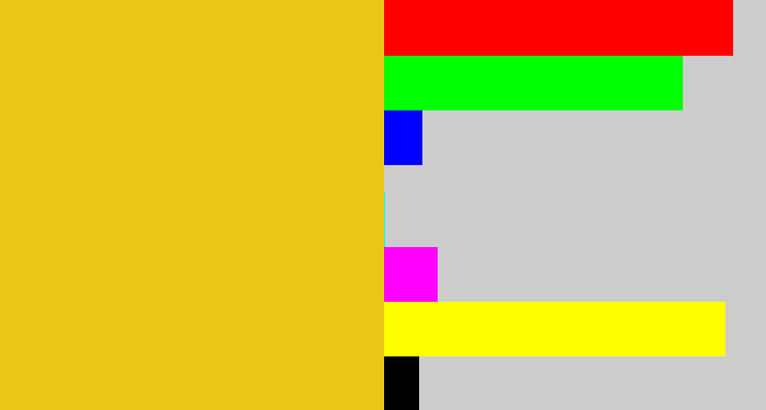 Hex color #e8c719 - piss yellow
