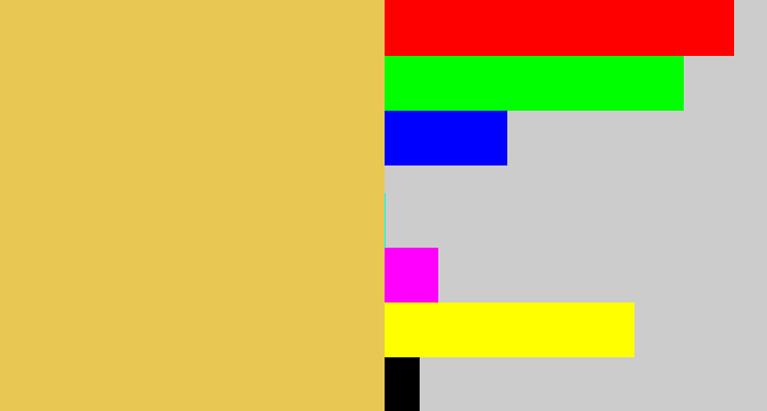 Hex color #e8c752 - maize