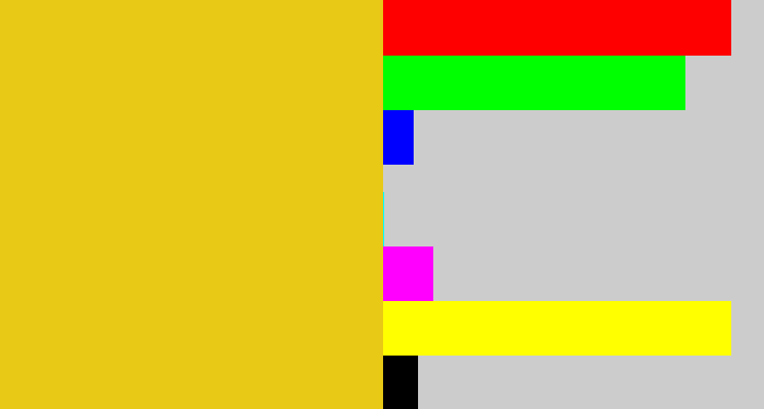 Hex color #e8c915 - piss yellow