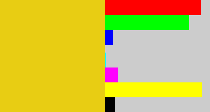 Hex color #e8cd13 - piss yellow