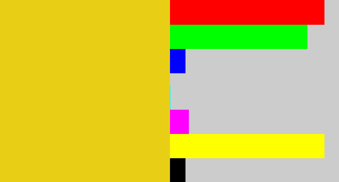 Hex color #e8cf16 - piss yellow