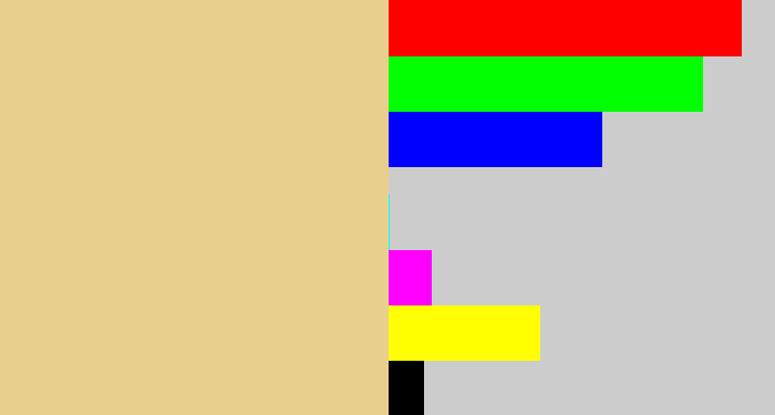 Hex color #e8cf8d - sandy
