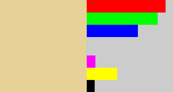 Hex color #e8d197 - beige
