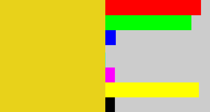 Hex color #e8d21a - piss yellow