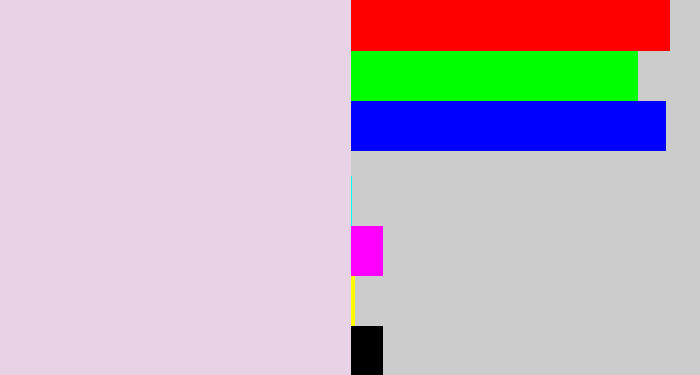 Hex color #e8d2e6 - light pink