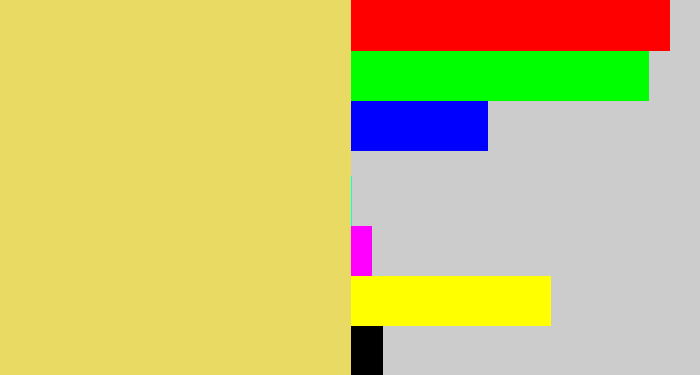 Hex color #e8da63 - dull yellow