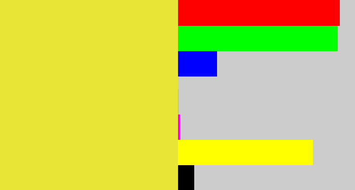 Hex color #e8e537 - off yellow