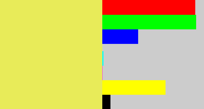 Hex color #e8eb59 - dull yellow