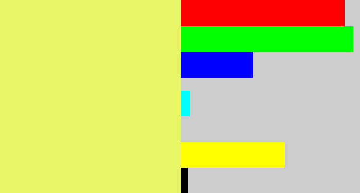 Hex color #e8f567 - yellowish