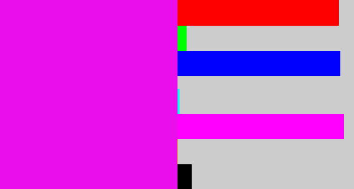 Hex color #e90eeb - pink/purple