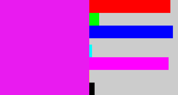 Hex color #e91bf0 - pink/purple
