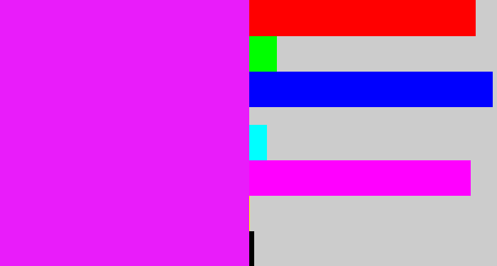 Hex color #e91cfa - pink/purple