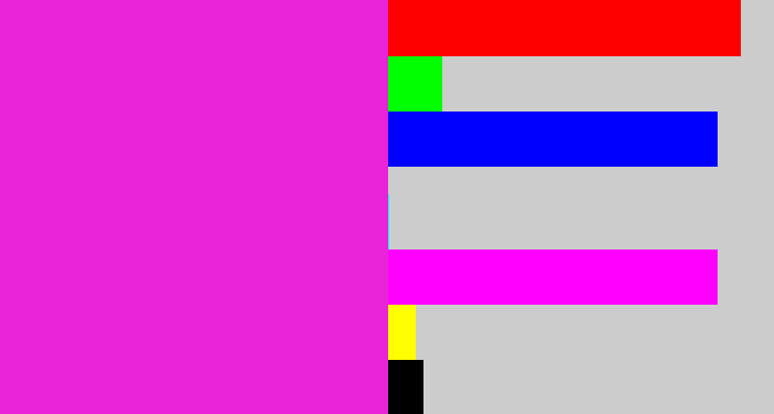 Hex color #e924d8 - pink/purple