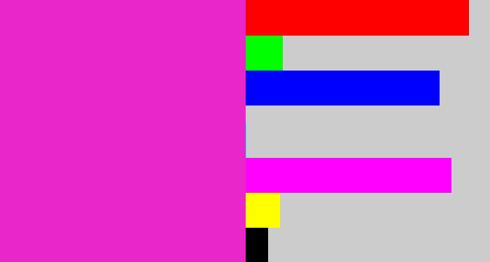 Hex color #e926c9 - purple/pink