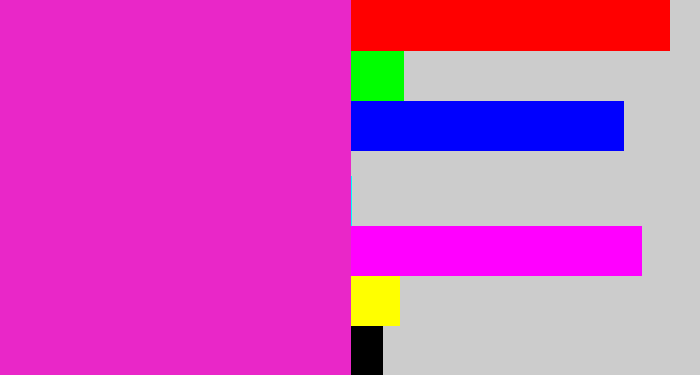 Hex color #e927c8 - purple/pink