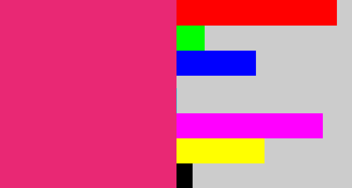 Hex color #e92874 - darkish pink