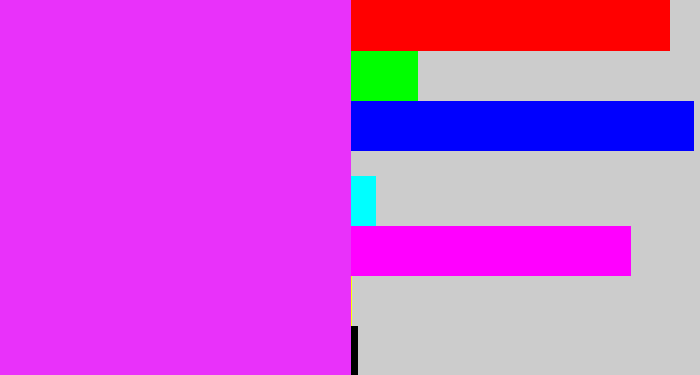 Hex color #e931fa - pink/purple