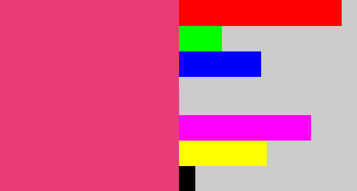 Hex color #e93c76 - darkish pink