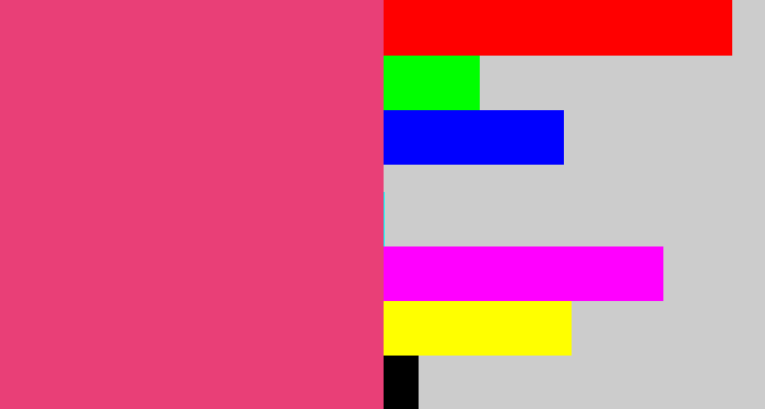 Hex color #e93f77 - darkish pink