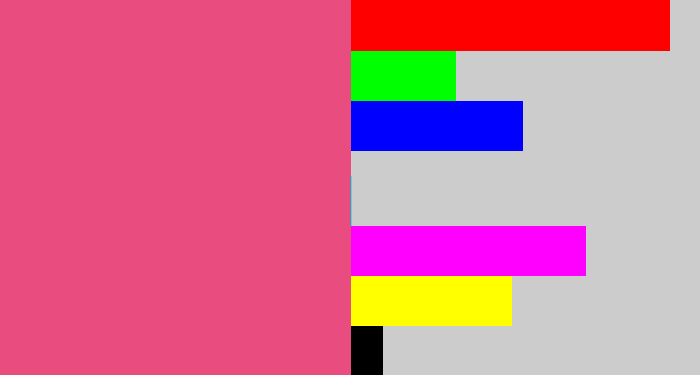 Hex color #e94c7e - darkish pink